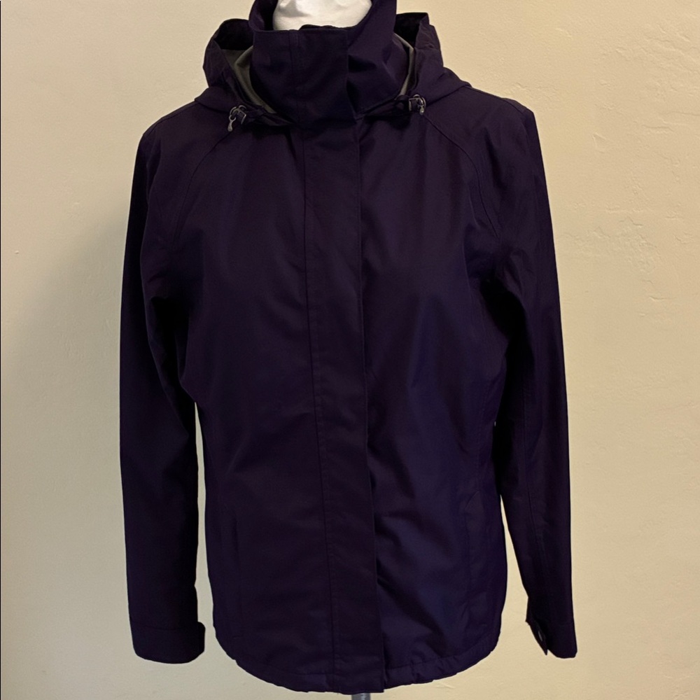 Landss’ End Hooded Purple Utility Jacket Small